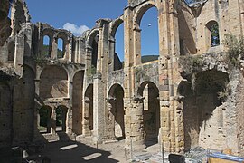 The ruins of the abbey in Alet-les-Bains