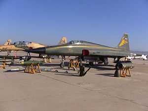 An IRIAF HESA Azarakhsh in Vahdati Airbase Air Show.JPG