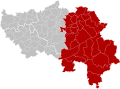 ヴェルヴィエ行政区の地図（※含めるドイツ語共同体）