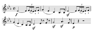 The main theme of the first movement.