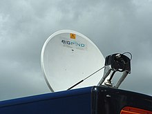 A foldable Bigpond satellite Internet dish Bigpond internet Satellite.jpg