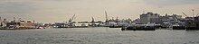 Панорамный вид на Бруклинскую военно-морскую верфь.