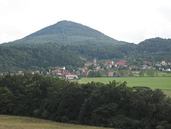 Bořislav with Milešovka mountain