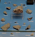 Fragmente des Braunschweiger Meteoriten, am 23. April 2013 in Melverode gelandet