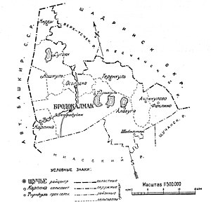 Бродокалмакский район на карте