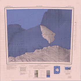 (en) Carte de la pointe Cole, au sud de l'île Dean.