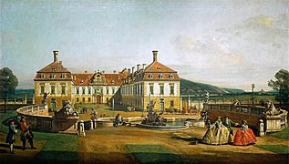 Ehrenhofseite des Schlosses (Bernardo Bellotto, 1758/61)