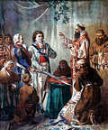 Consecrating the sabers of Tadeusz Kościuszko and Józef Wodzicki
