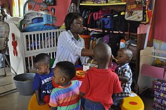 Childcare worker at a daycare in Nigeria Daycare Attendee.jpg