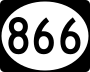 Highway 866 marker
