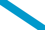 Flag of Galicia (bicolour with a diagonal stripe)