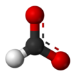 Ball-and-stick model of the formate anion