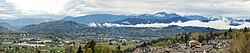 Vue de la vallée du Fraser depuis Abbotsford.