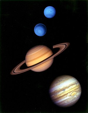 The four gas giants in the solar system, from ...