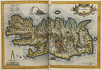 17th century map of Iceland digitised by the University of Edinburgh's Centre for Research Collections and uploaded to Wikipedia by Anne-Marie Scott.