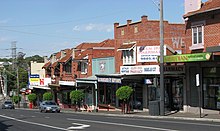 A row of old historical shops