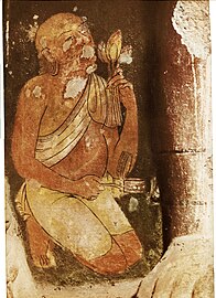 ציור המציג את הסגידה האדוקה לבודהה בזרם המהאיאנה