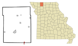 Location of Gilman City, Missouri
