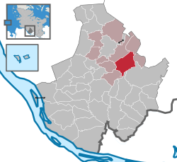 Elhelyezkedése Schleswig-Holstein térképén