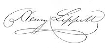 Henry Lippitts Signatur