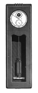 Mercury pendulum in Howard astronomical regulator clock, 1887 Howard astronomical regulator clock.png