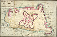 A map of James Island and Fort Gambia James Island and Fort Gambia.jpg