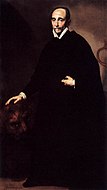 胡塞佩·德·里貝拉的《耶穌會傳教士肖像畫》（Ritratto di missionario gesuita），195.6 × 111.5cm，約作於1638年，來自吉安·賈科莫·波爾迪·佩佐利的藏品[29]