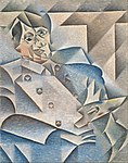Juan Gris: Portret van Pablo Picasso (getoond op de expositie Cubism in 1956)