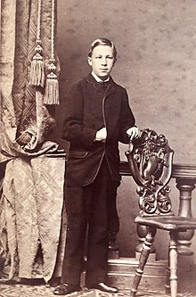 Julius von Platen als Schüler des Sundischen Gymnasiums in Stralsund, Fotografie (1869/70)