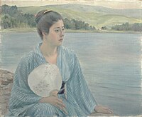 黒田清輝 『湖畔』 1897年 69×84.7cm 東京国立博物館 描いた場所は箱根芦ノ湖畔