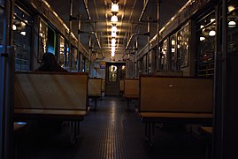 Interior de los coches CAF.