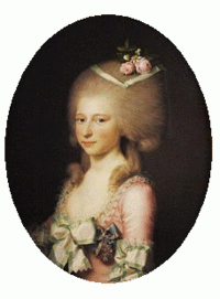 Luise Auguste von Augustenburg met de Orde van Christiaan VII door Jens Juel