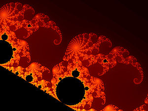 ภาพแฟร็กทัล จาก เซตมานดัลบรอ, วาดโดยการพล็อตสมการวนซ้ำไปเรื่อยๆ
