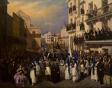 Procesión en Sevilla (1855). Museo Nacional de Bellas Artes de La Habana.
