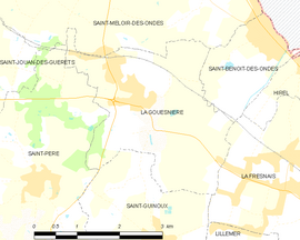 Mapa obce La Gouesnière