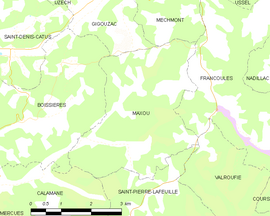 Mapa obce Maxou