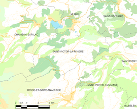 Mapa obce Saint-Victor-la-Rivière
