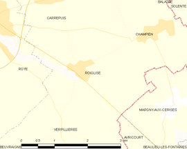 Mapa obce Roiglise