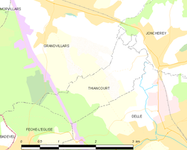 Mapa obce Thiancourt