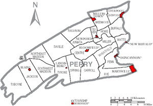 Map of Perry County Pennsylvania With Municipal and Township Labels.png