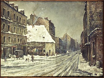 Marcel Cogniet, La Rue du Mont-Cenis, effet de neige, 1907, musée Carnavalet, Paris.