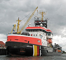 Multi-purpose vessel Arkona of the German Federal Coast Guard Mehrzweckschiff Arkona Warnemuende 2.jpg