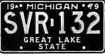 Номерной знак Мичигана 1979 года - SVR-132.jpg