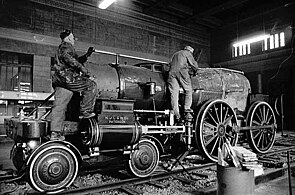 William Crooks being dismantled in preparation for its move to the Lake Superior Railroad Museum in 1975