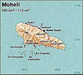 Kaart van Mohéli