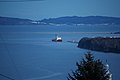 NGCC Des Groseilliers en approche du quai de Gaspé (Sandy beach).