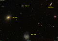 Galaxie NGC 1035, NGC 1042, NGC 1047 et NGC 1052. (SDSS)