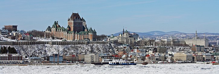 Vue du port de Québec et le bassin Louise
