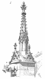 Pinnacle adorned with crockets, Saint-Étienne Cathedral