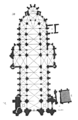 Pianta della cattedrale di Saint-Étienne di Sens (dal 1143)